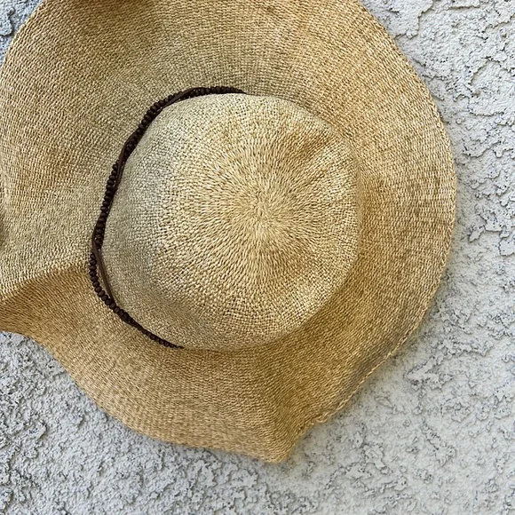 Sun N Sand Straw Sun Hat Floppy Beachy Boho Summer Neutral - Picture 5 of 7